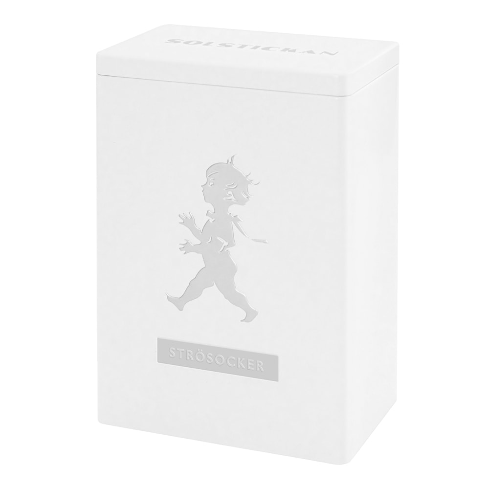 Förvaringsburk Stor med etikett Vit Högblank