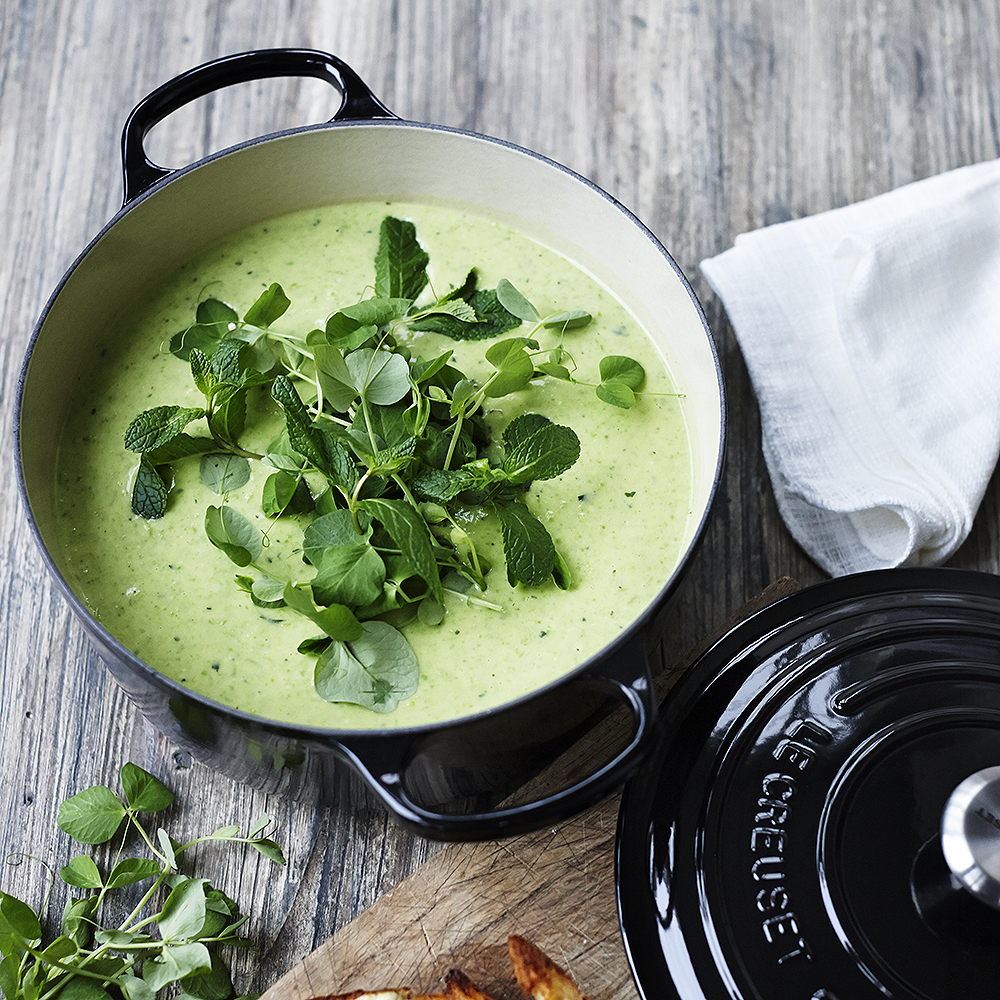 Signature Gjutjärnsgryta rund 24 cm 4,2 L Svart blank