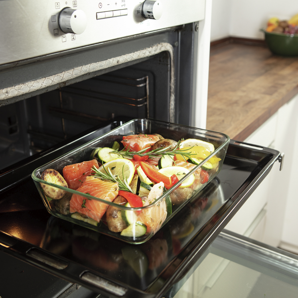 Vakuumform Borosilikatglas Rektangulär 2,8 l