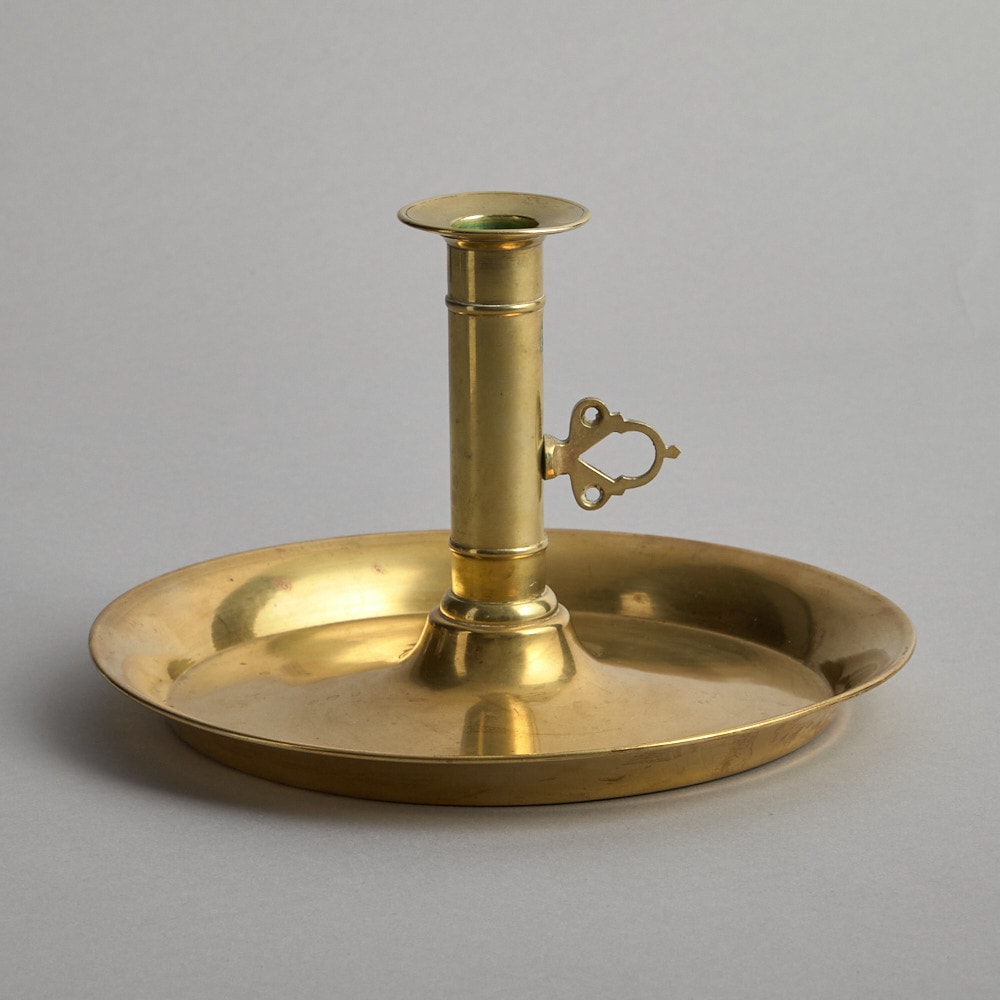 SÅLD Nattljusstake i mässing 21 cm