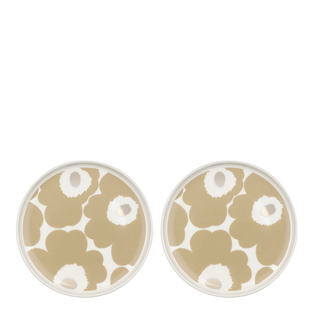 Unikko Kopp och Tallrik Set 2-pack Beige/Vit