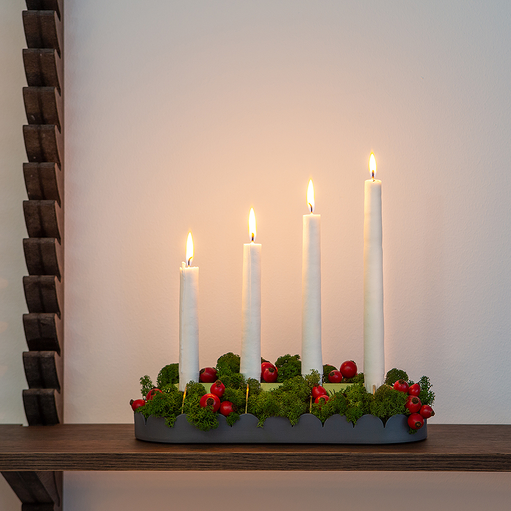 Fira Adventsljusstake 34x15 cm Mässing