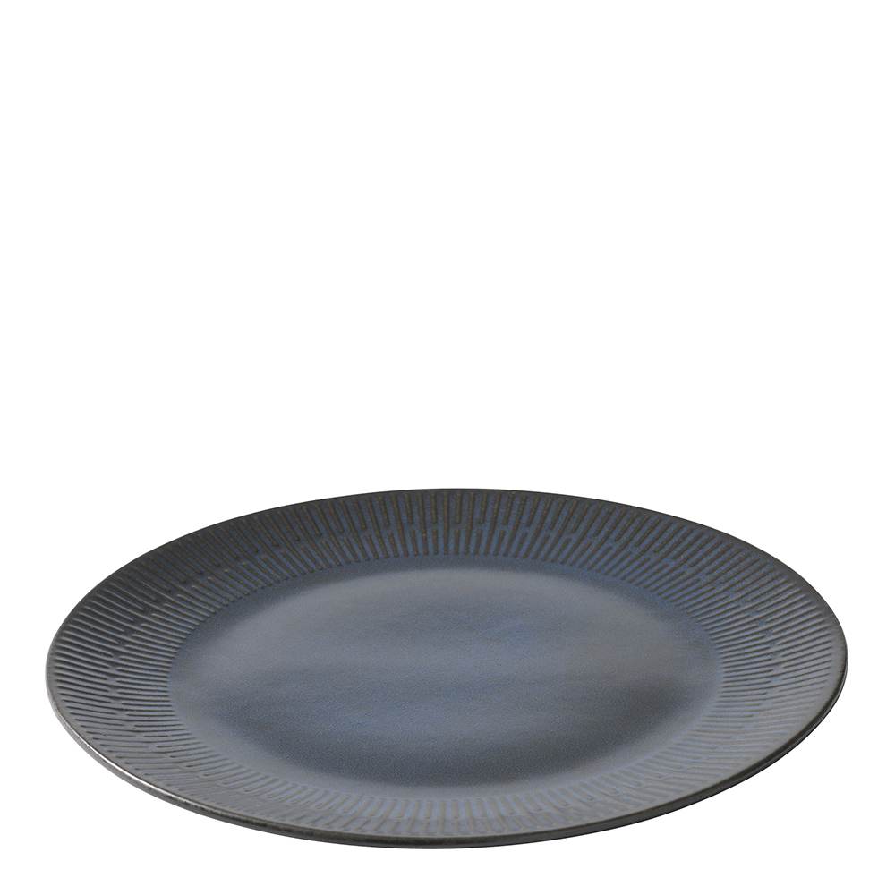 Relief Stoneware Tallrik 27 cm Blå
