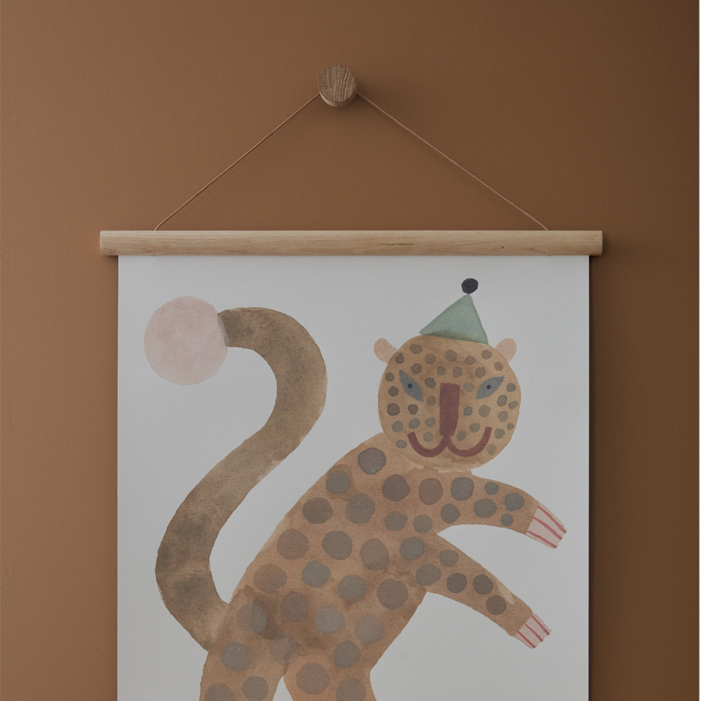 Affisch 70x50 cm Leoparden Elvis