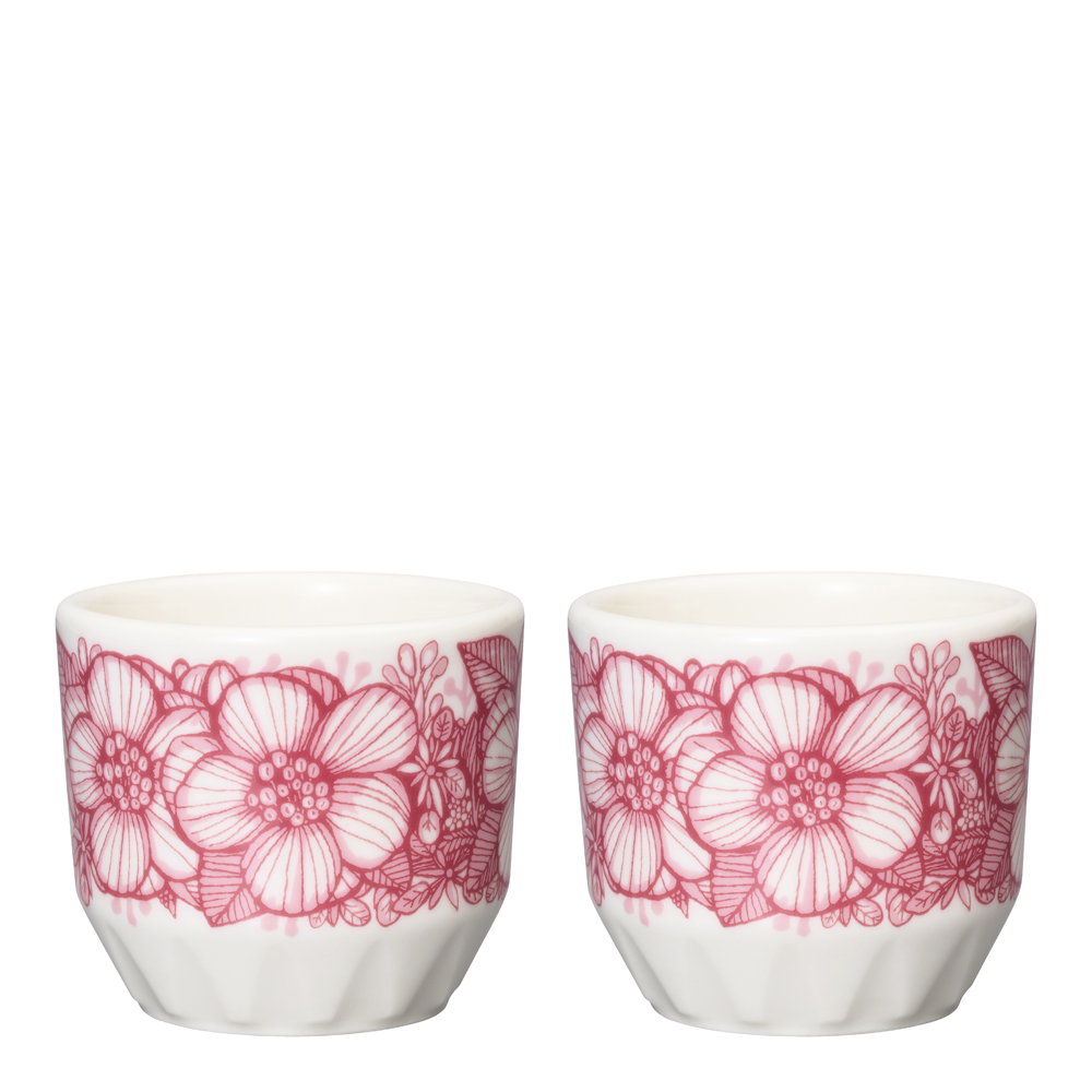 Huvila Äggkopp 4 cl 2-pack Rosa/vit