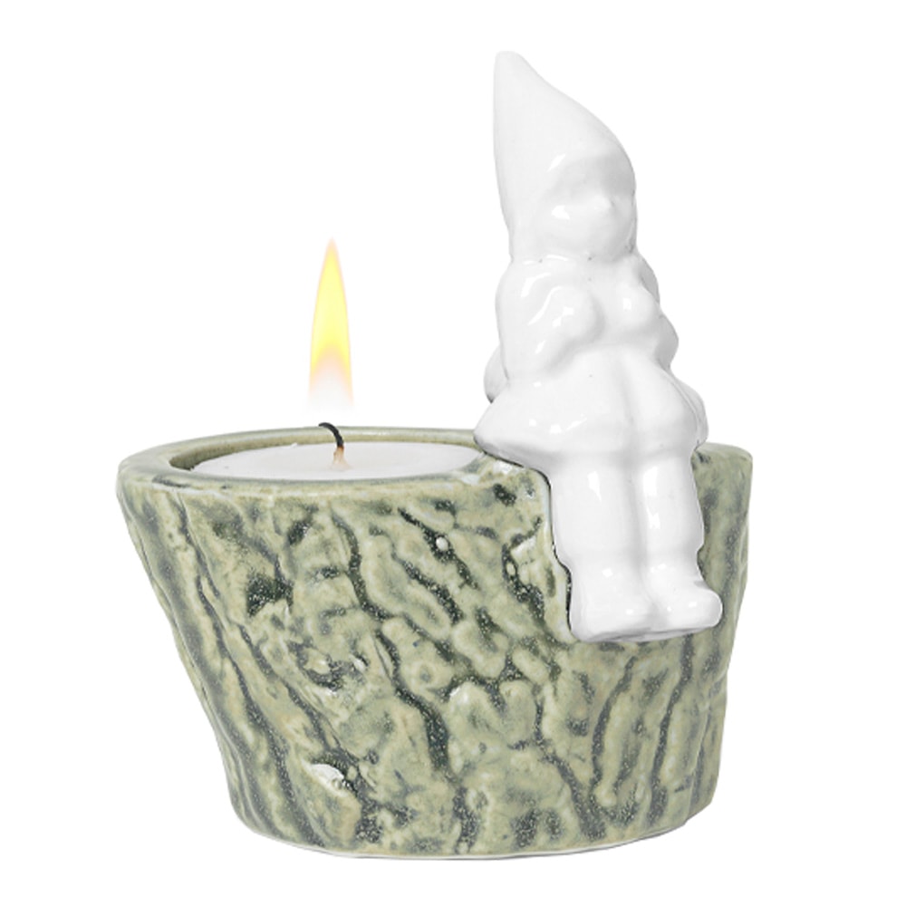 Christmas Tales Ljusstake Break 10 cm Grön/Vit