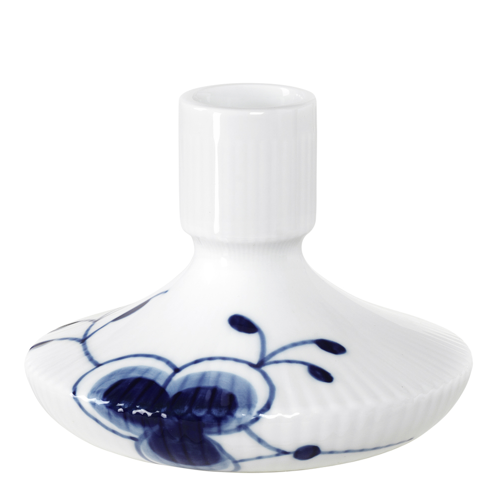 Blue Fluted Mega Ljusstake 8 cm