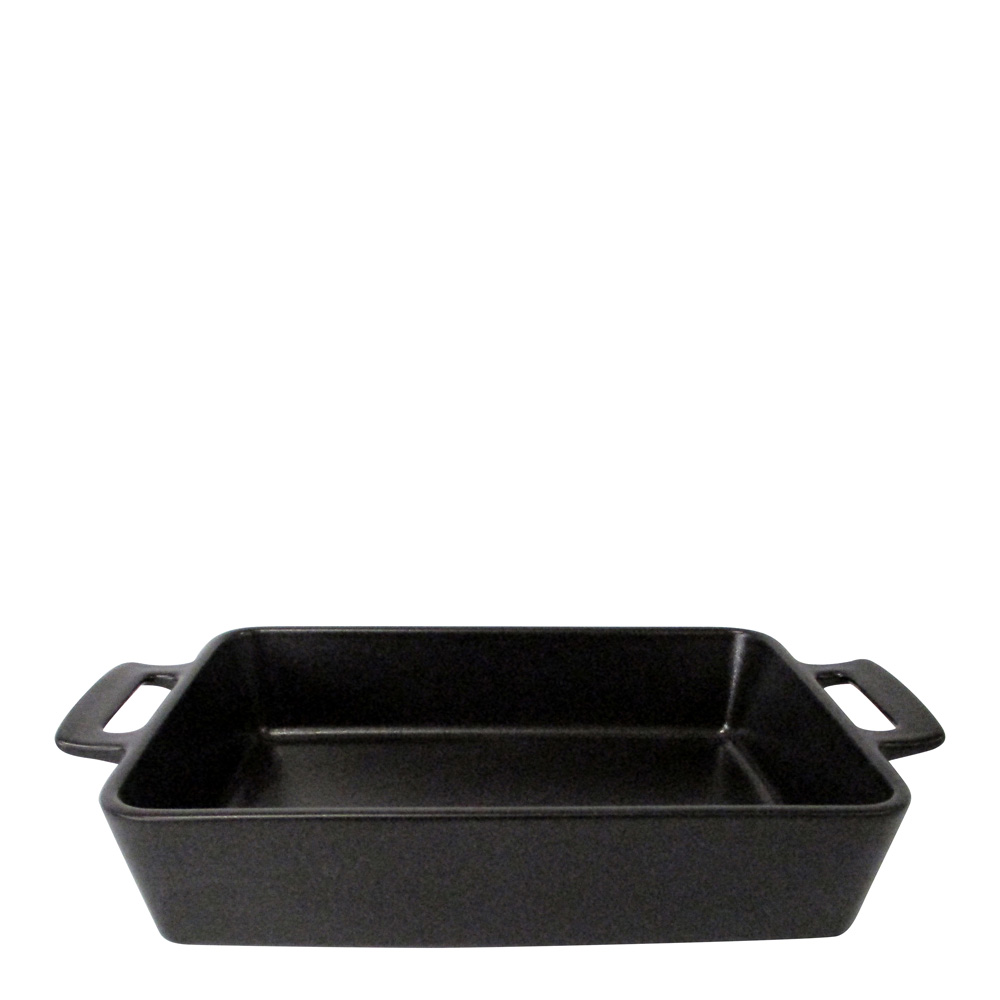 Black Satin Ugnsfast Form 29x21,5 cm Svart