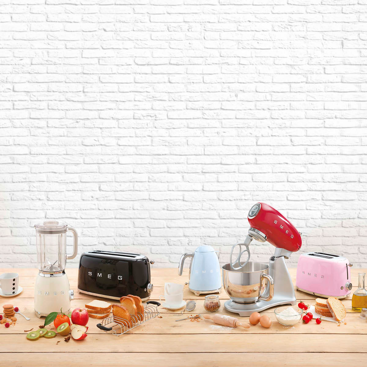 Smeg 50's Style Brödrost 2 skivor Rosa