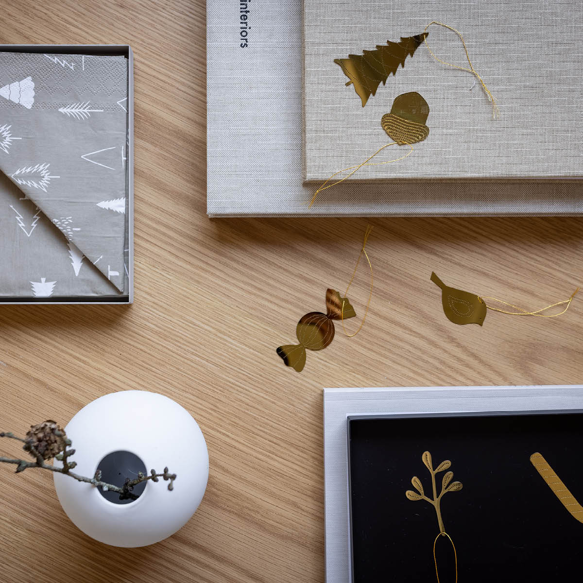 Deco Pynt Gran 3,7x6,5 cm 4-pack