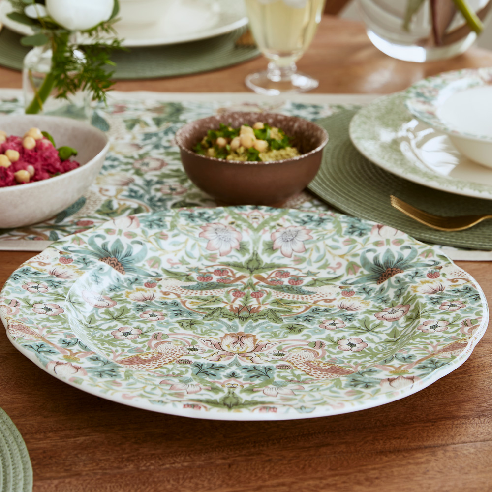 Morris & Co Serveringsfat Strawberry Thief 30 cm Flerfärgad