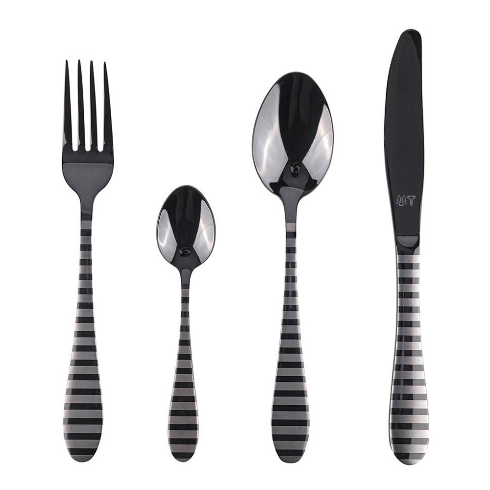 Frost Bestickset 16-delars Svart/Silver