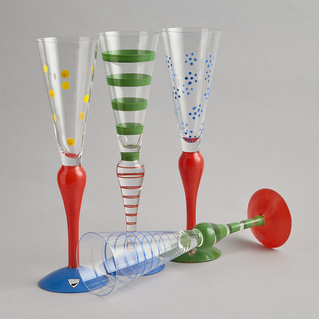 Clown Champagneglas 4 st