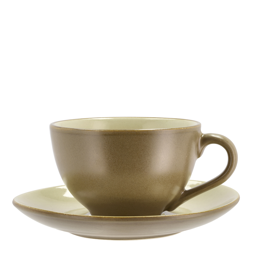 BITZ Kopp med fat 24 cl Wood/Sand