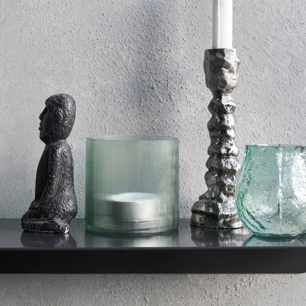 Amka Värmeljushållare 10 cm Ljusblå