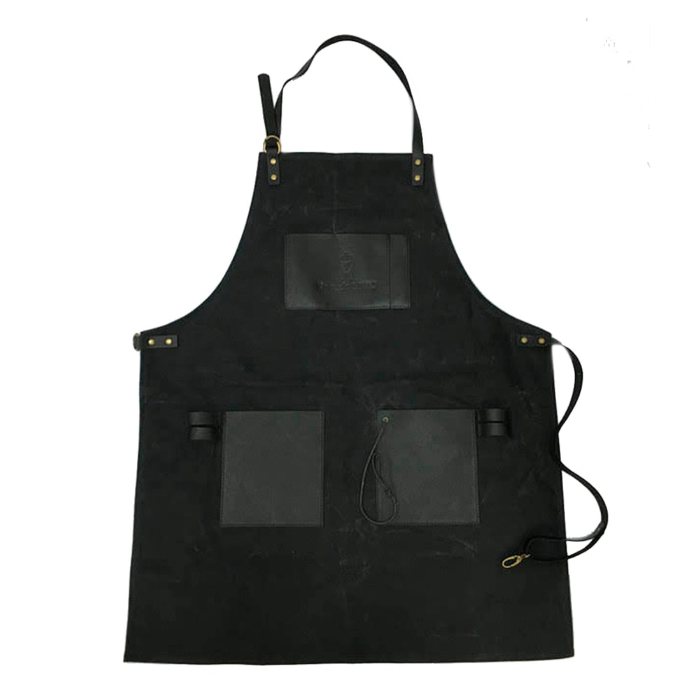 Förkläde Vaxad Bomull Svart