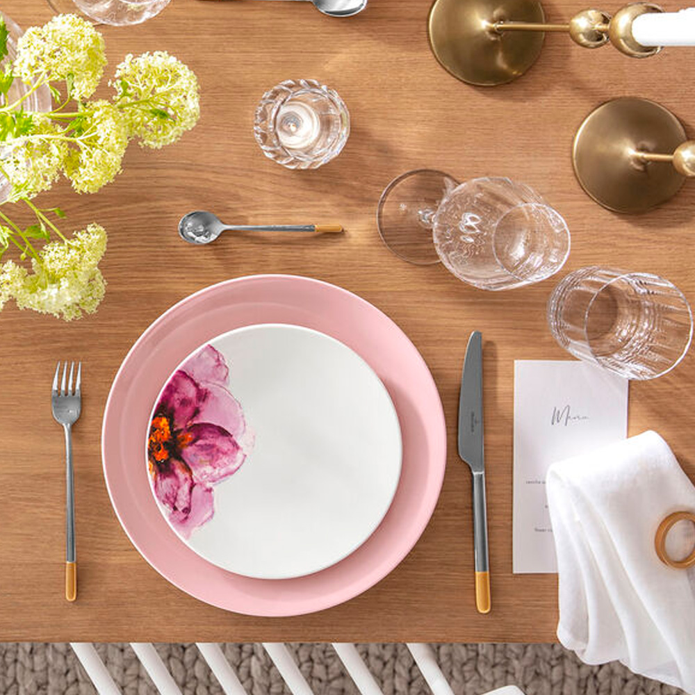 Rose Garden Assiett 21 cm Vit