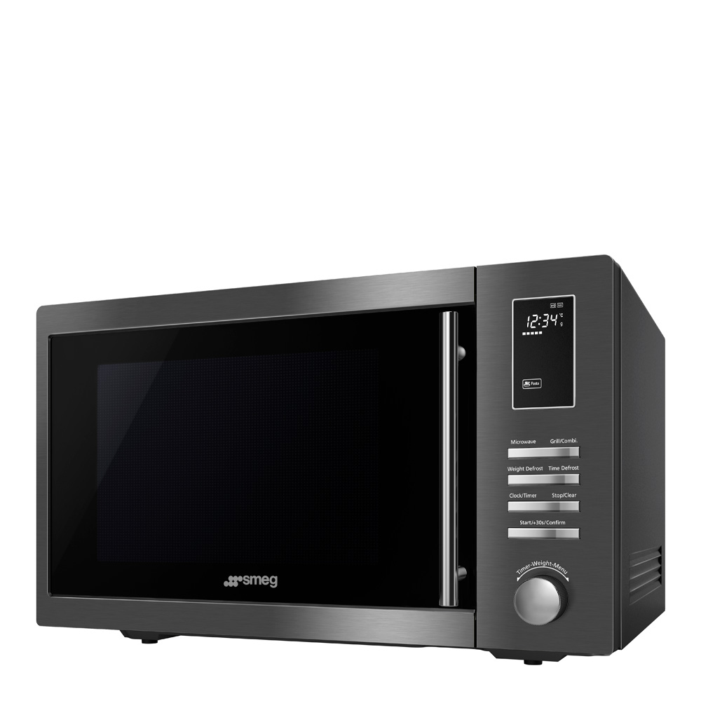 Smeg Mikrovågsugn Svart/Rostfritt Stål
