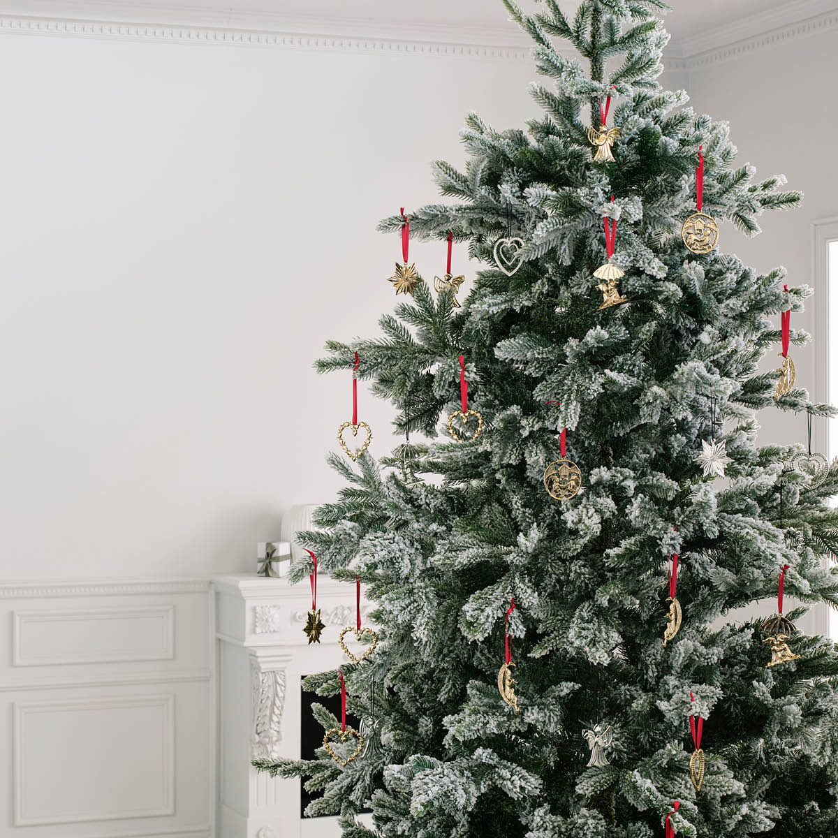 Ball Heart 7 cm Förgylld