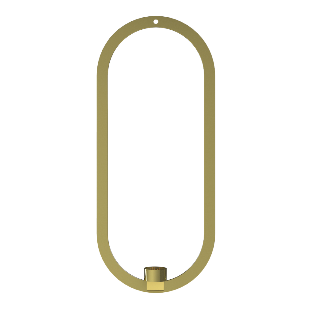 Oval Krans/Ljushållare 49x21 cm Mässing