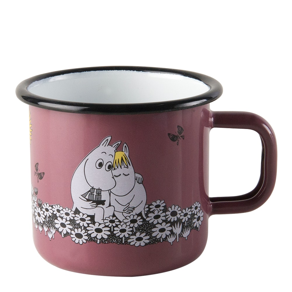 Mumin Emaljmugg För Evigt Tillsammans 37 cl Lila