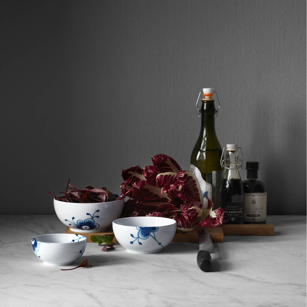 Blue Fluted Mega Skål 47 cl 13 cm