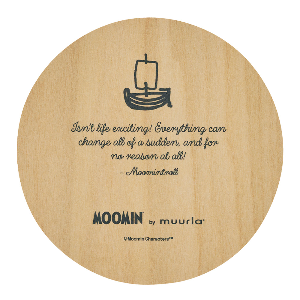 Mumin Glasunderlägg Mumintrollet 10 cm Ljusblå