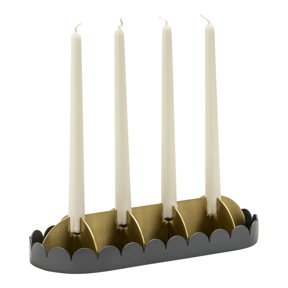Fira Adventsljusstake 34x15 cm Mässing
