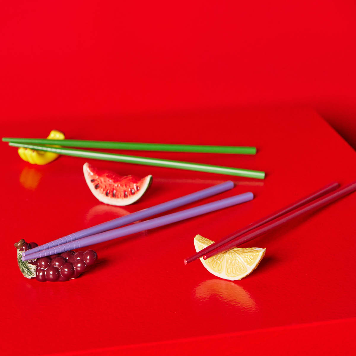 Pinnställ Fruits 4-pack Flerfärgad