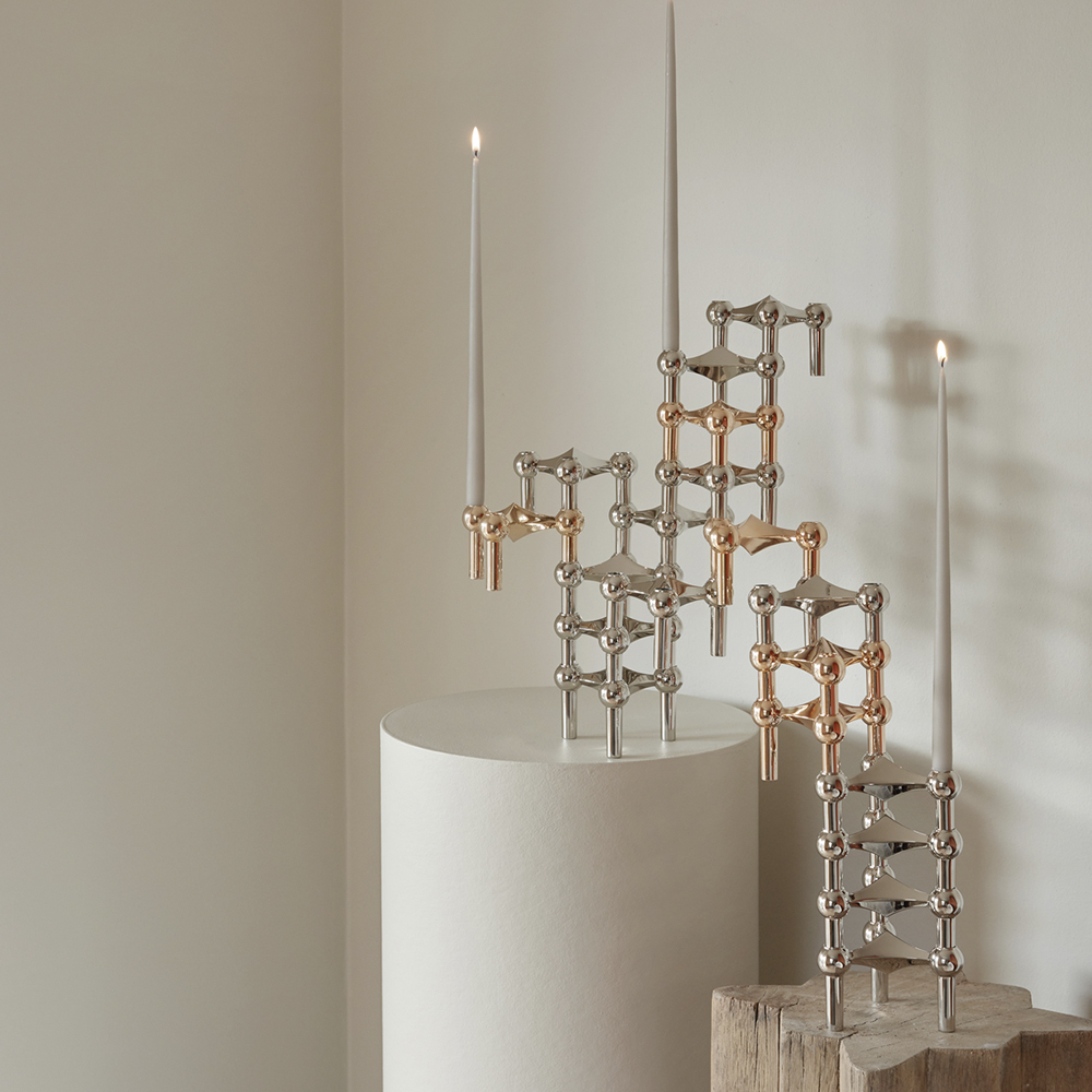 Stoff Nagel Ljusstake Rose Guld