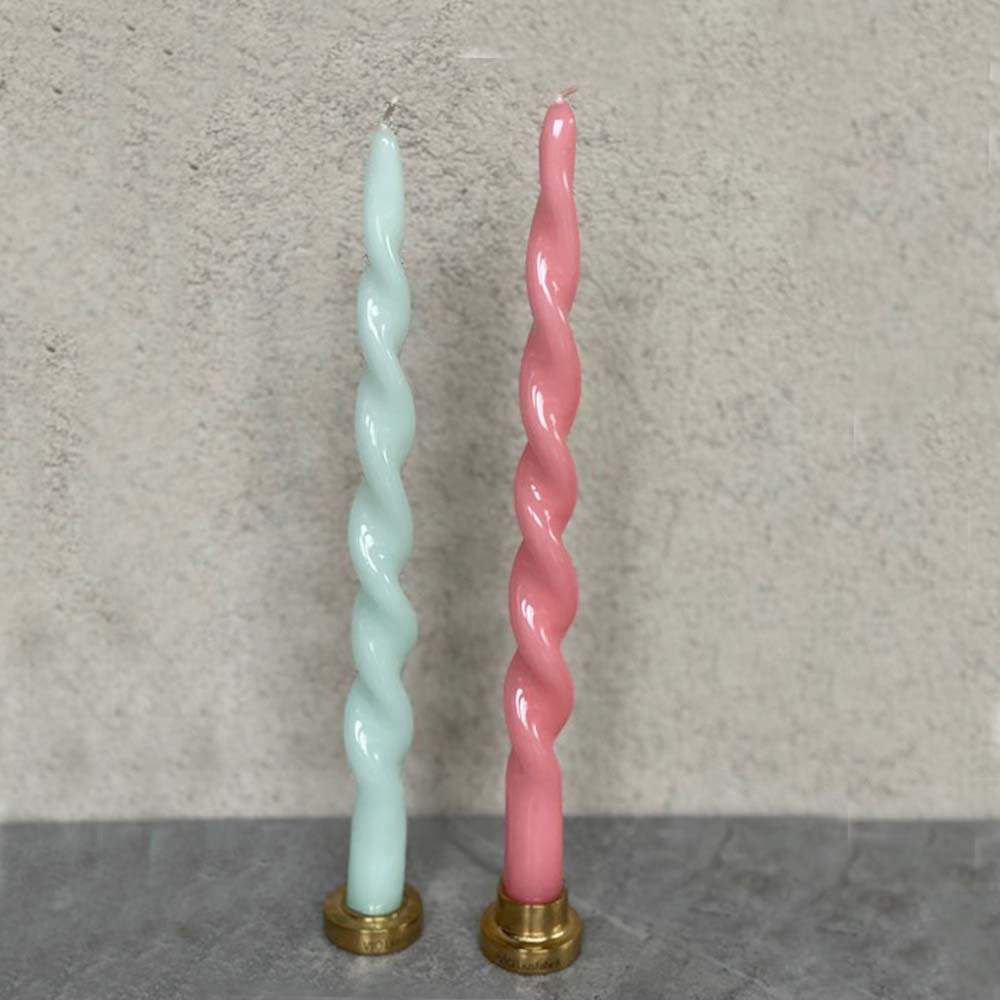 Platta Lack Ljus Snurrade 29 cm 2-pack Mango