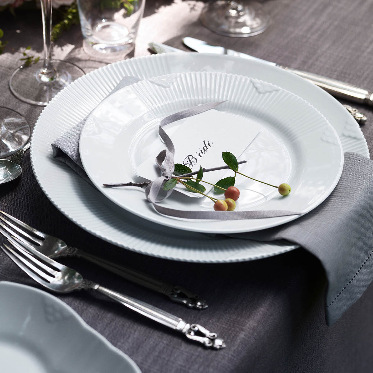 White Elements Tallrik flat 22 cm