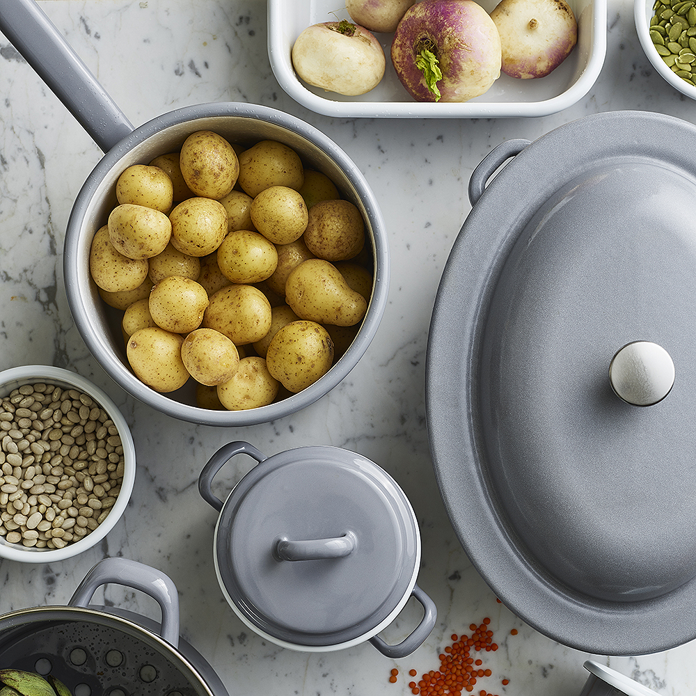 Kastrull/Lock 2,3 L Grå
