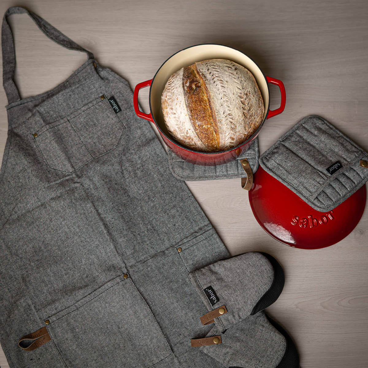 Home Grythandske 2-pack Grå/Svart