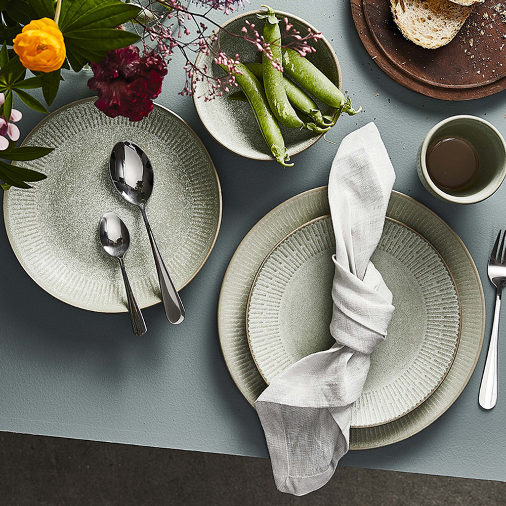 Relief Stoneware Tallrik 27 cm Grön