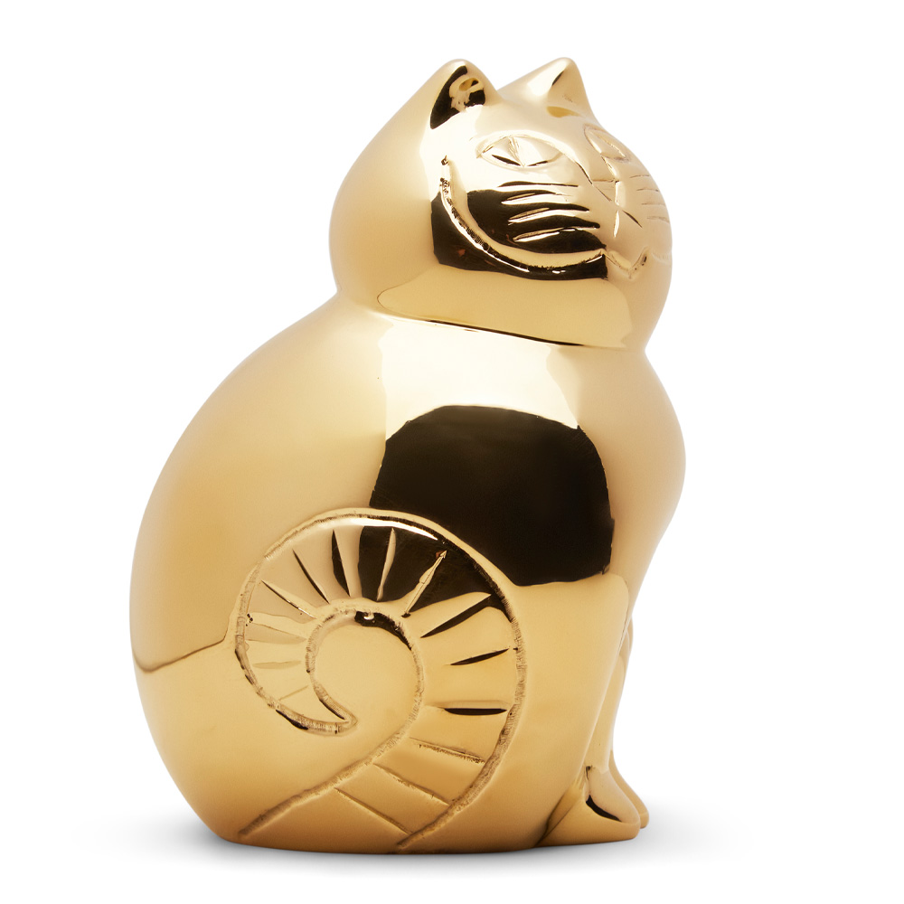 Skultuna x Lisa Larson Katt 8,7 cm Guld