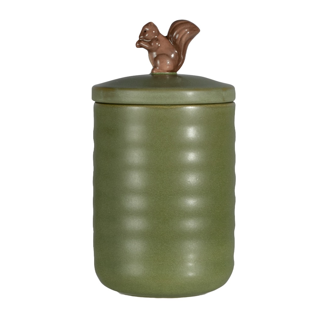 Ellen Ekorreburk med lock 13,5 cm Grön