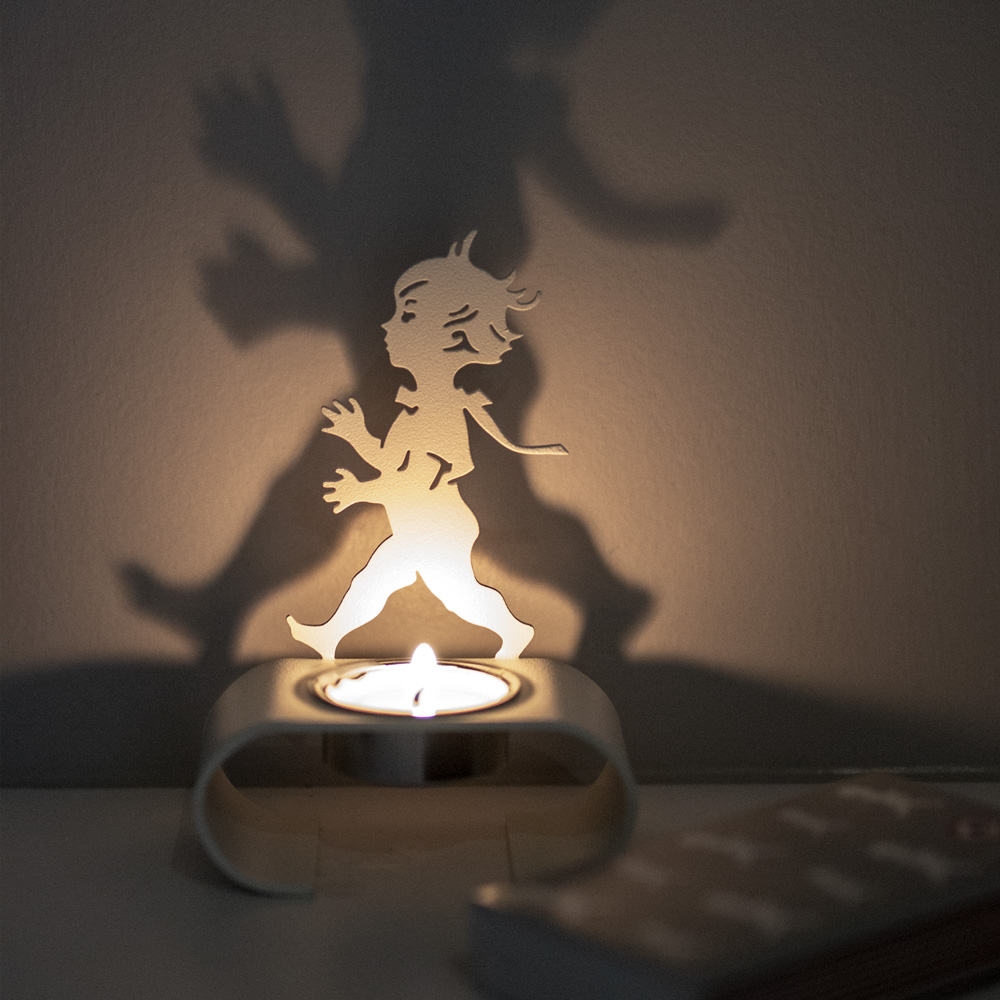 Silhuett Värmeljusstake Vit