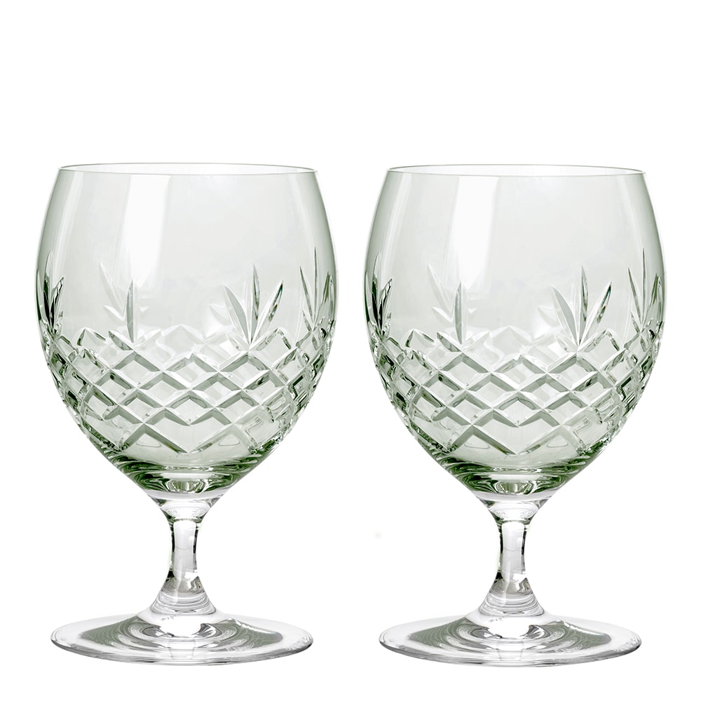 Crispy Eightball Glas på fot 55 cl 2-pack Grön