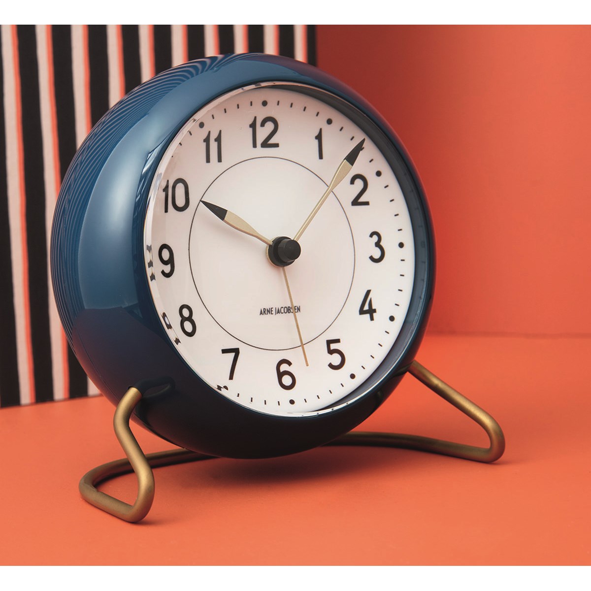 Station Bordsur 11 cm Blå/Mässing