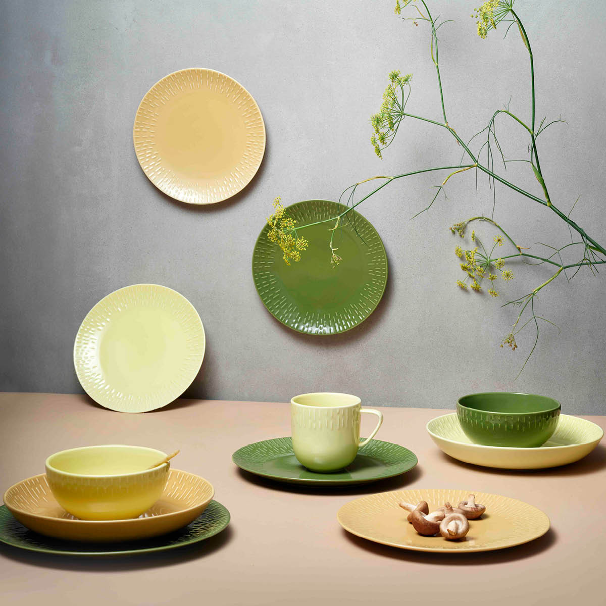 Confetti  Pastatallrik 23 cm Citron