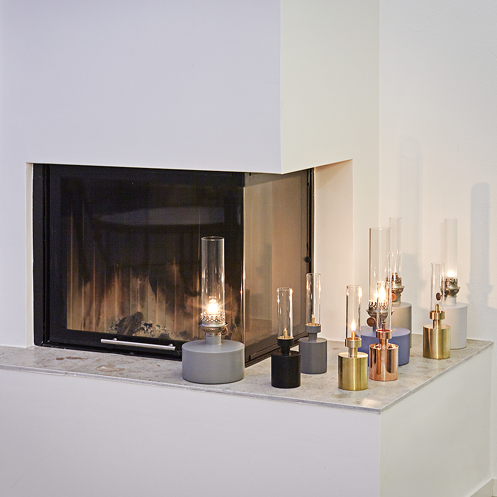 Patina Oljelampa Liten Svart