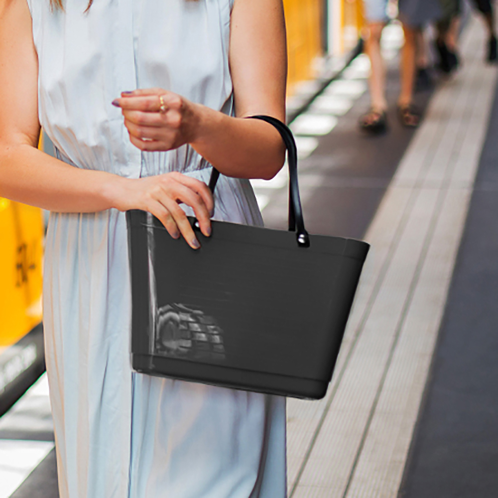 Väska Plast Liten Mörkgrå