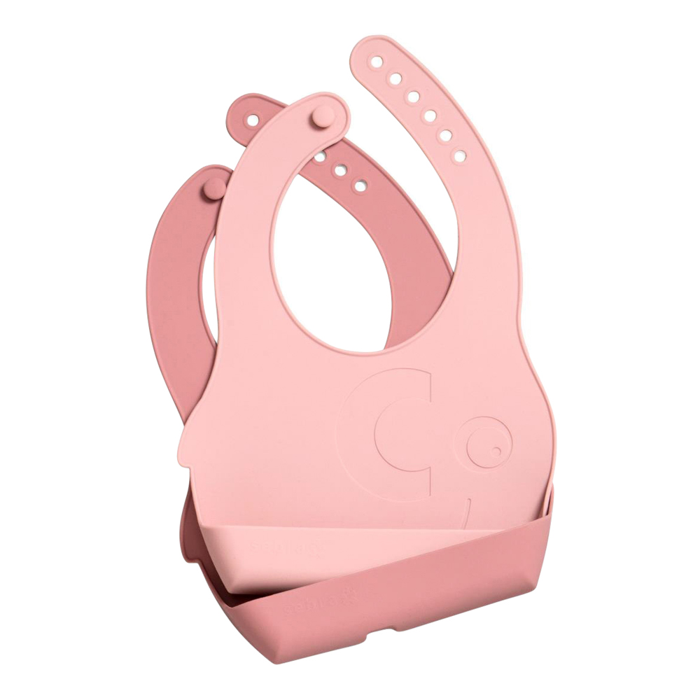 Sebra Textil Haklapp Elefanten Fanto 2-pack Blossom Pink