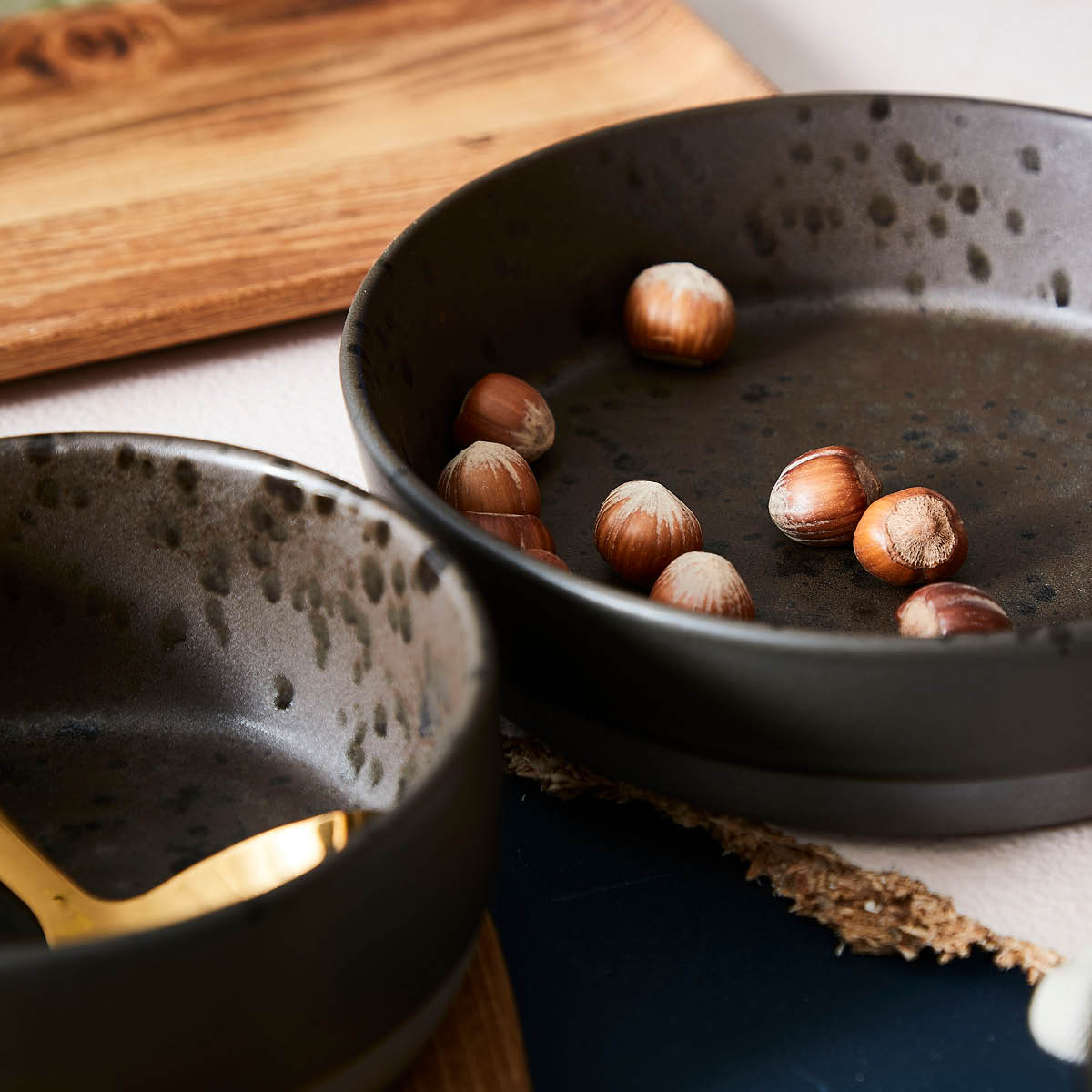 Raw Skål 19,4 cm Spotted Brown