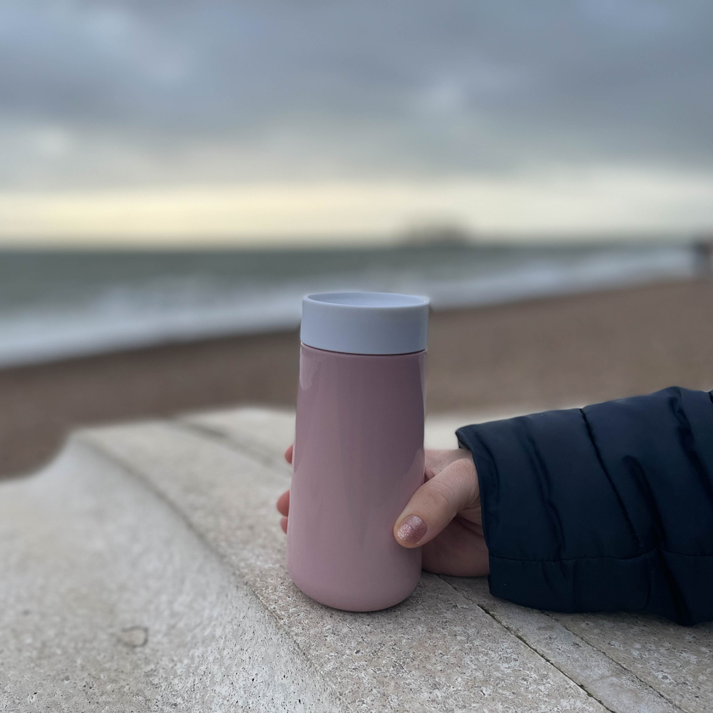 Skittle Travel Mug 24cl Pink & White