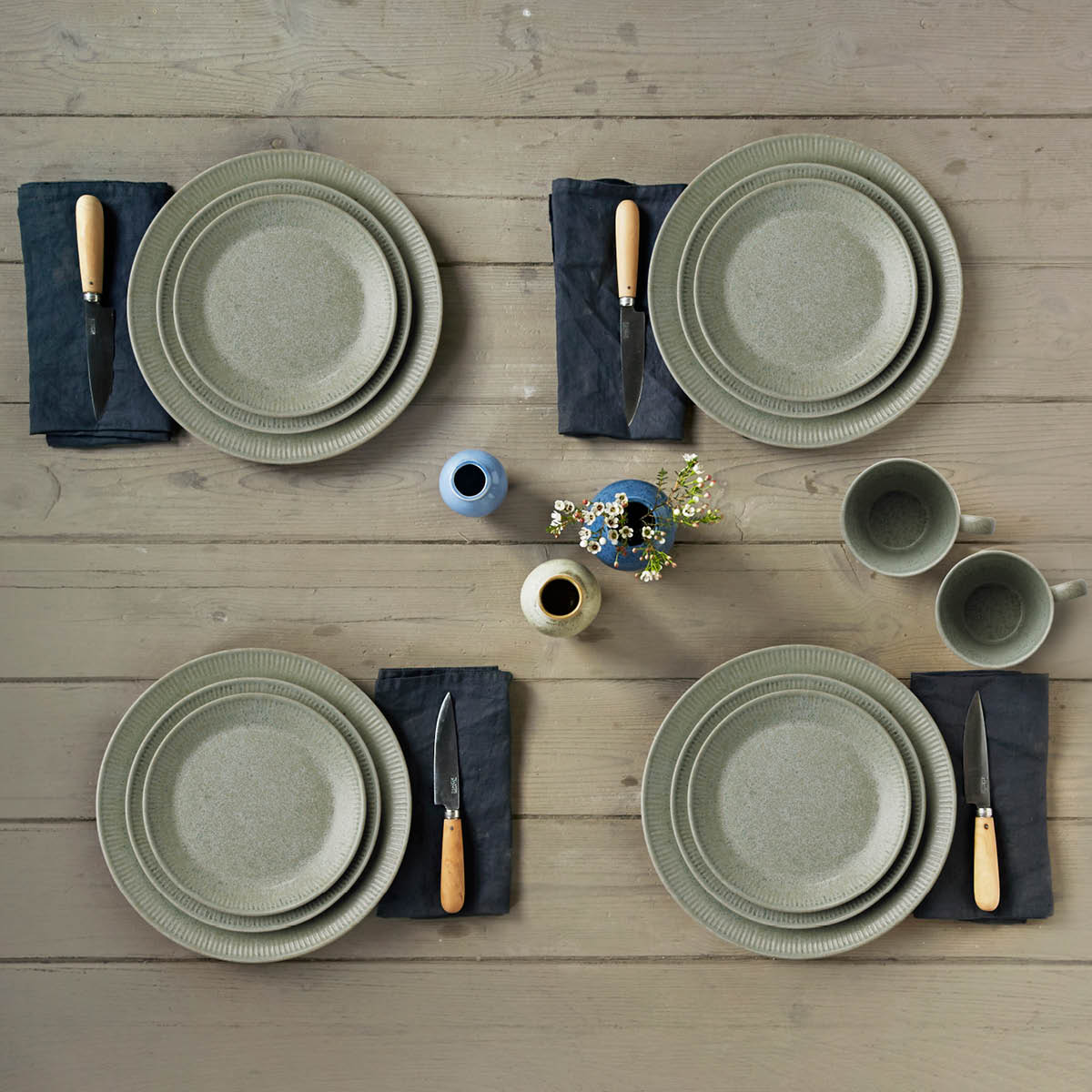 Knabstrup Djup Tallrik 18 cm Olive