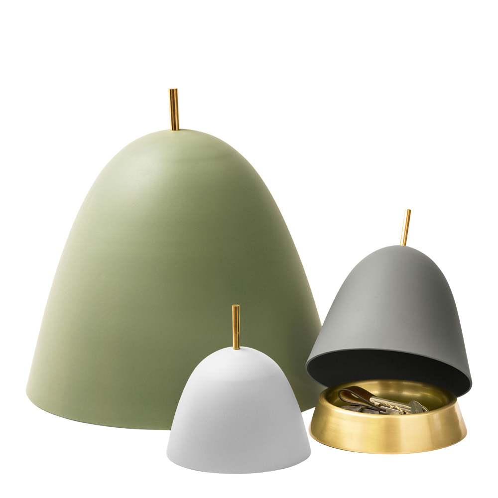 Gömma Kupa/Fat 34 cm Vit/Mässing