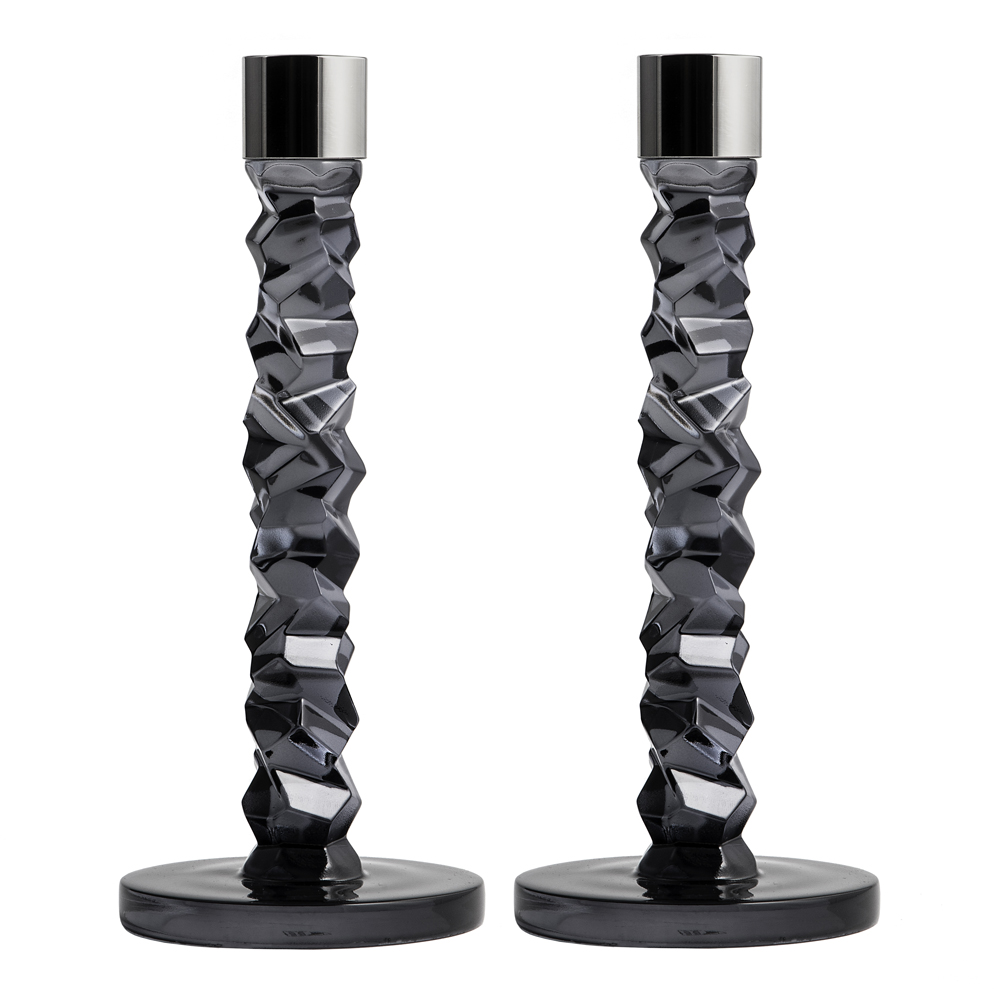 Carat Ljusstake 24,2 cm 2-pack Antracit