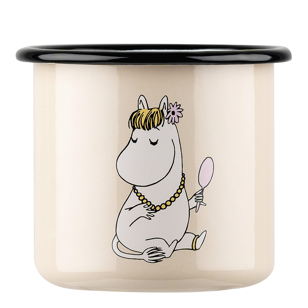 Mumin Emaljmugg Snorkfröken 37 cl Beige